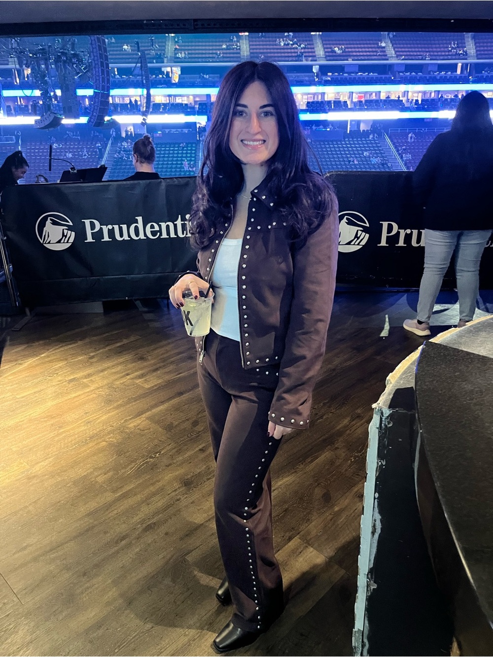 Abercrombie & Fitch Brown Studded Leather Jacket and Pants